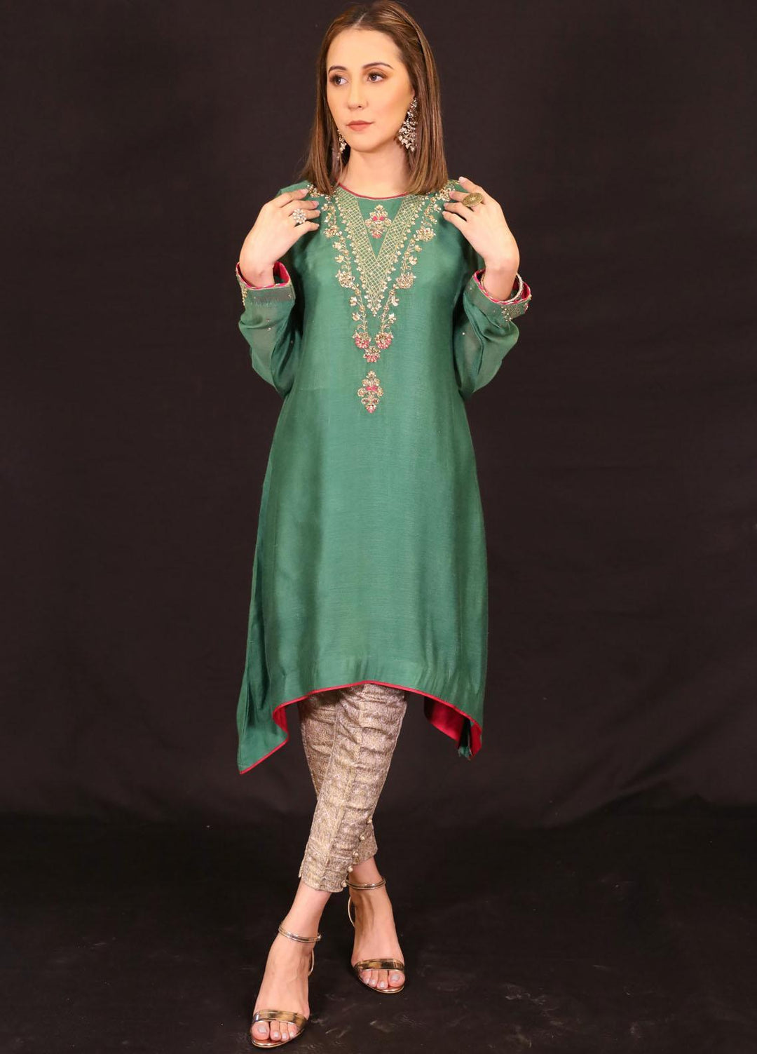Zaaviay Festive Pret  Khaadi Net Shirt Rang ZEC-010