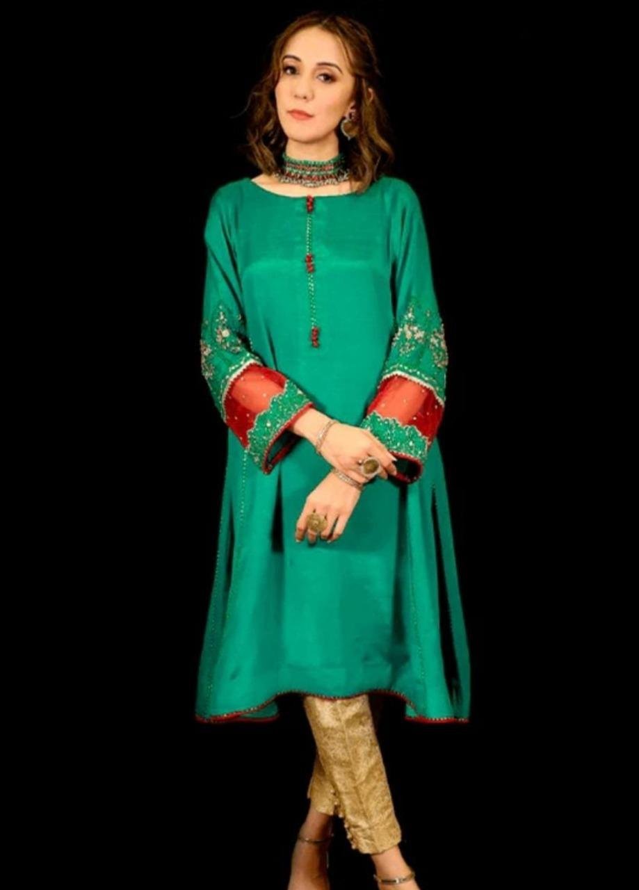 Zaaviay Festive Pret  Raw Silk Shirt Ada ZEC-012
