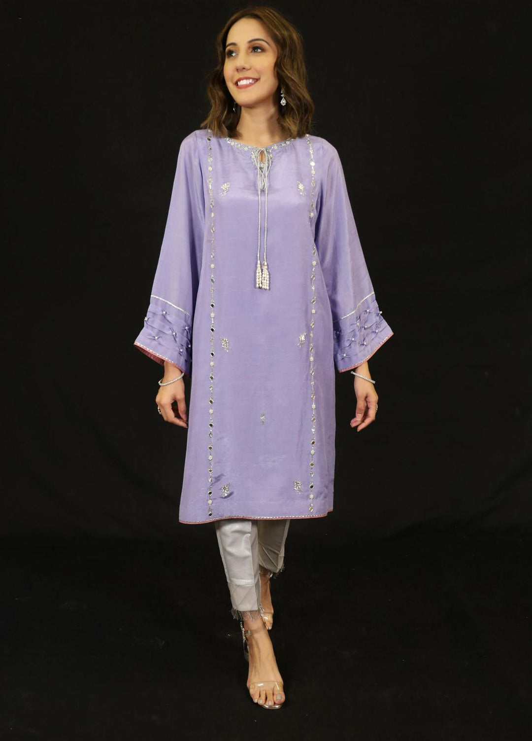 Zaaviay Festive Pret  Raw Silk Shirt Chashm ZNL-003
