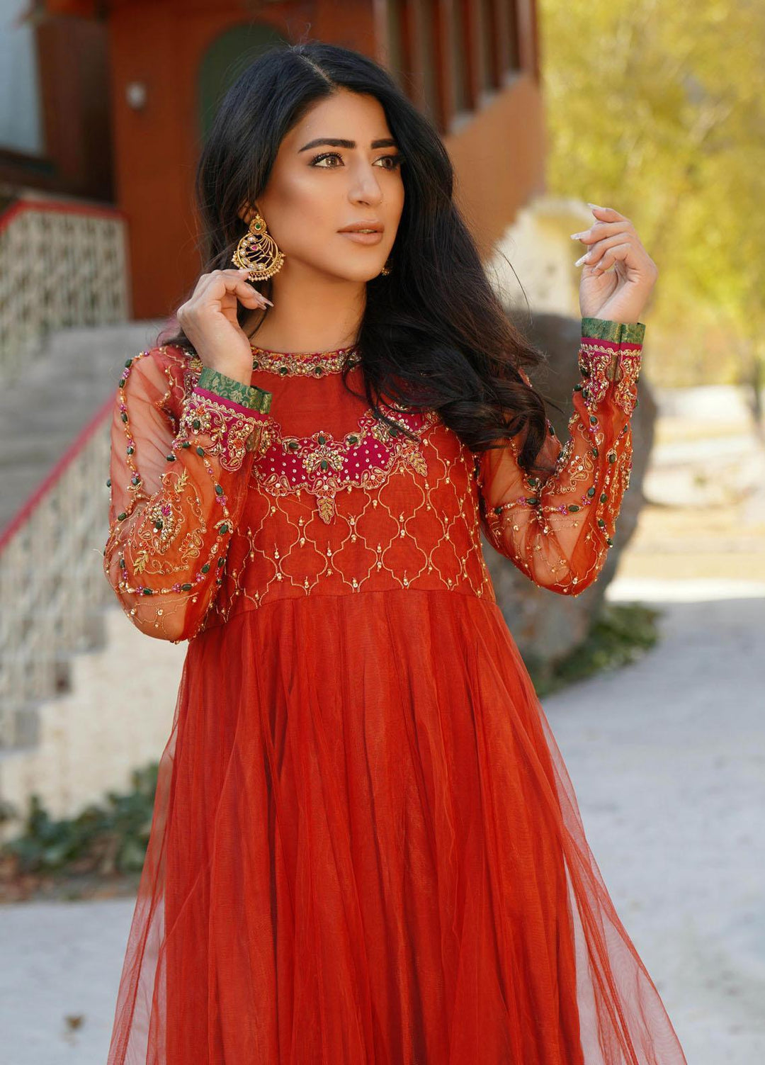 Zaaviay Luxury Pret  Net 3 Piece Dress ZV21PF ELLA ZVS-002