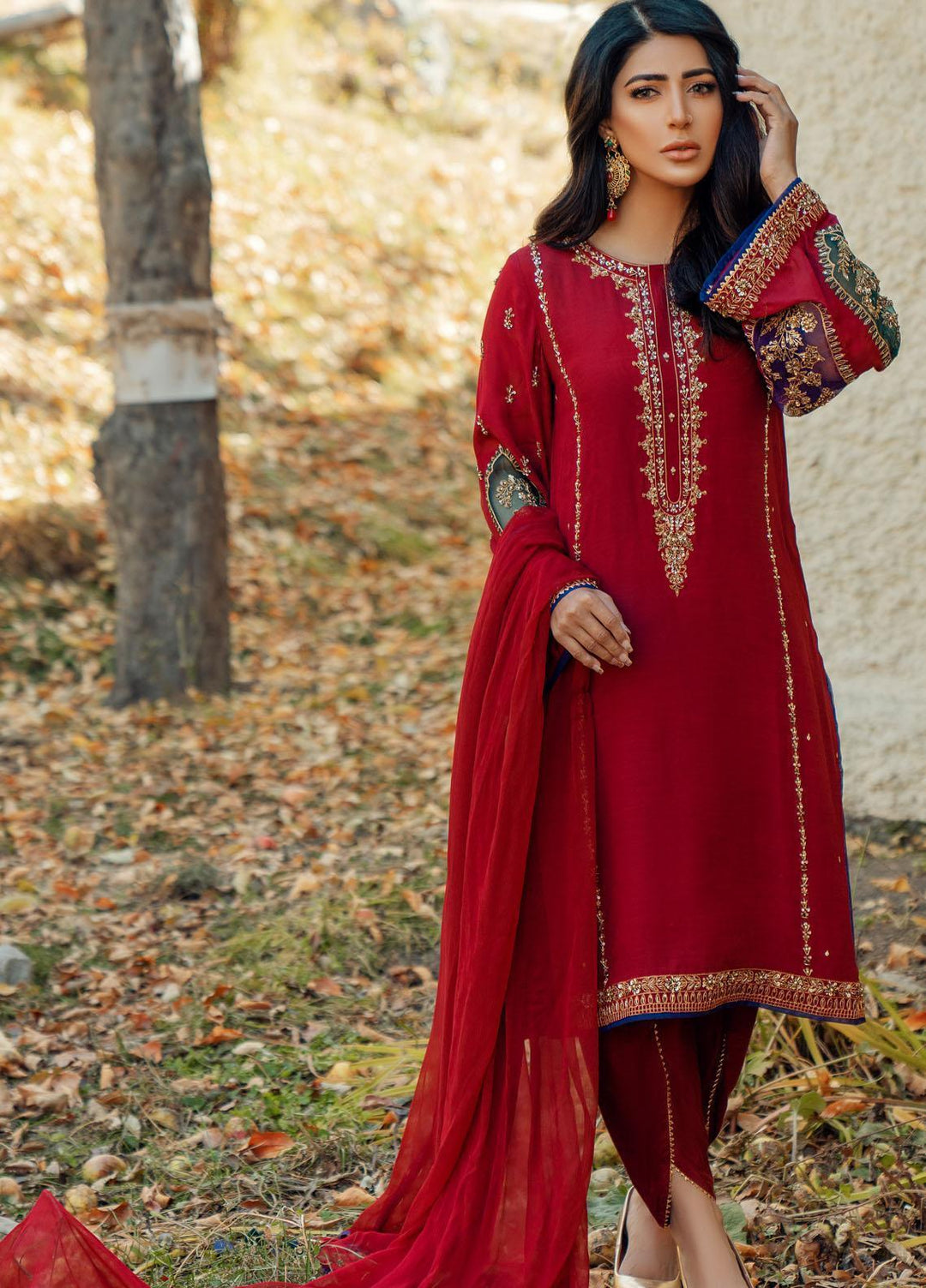 Zaaviay Luxury Pret  Raw Silk 3 Piece Dress ZV21PF SANEM ZVS-005