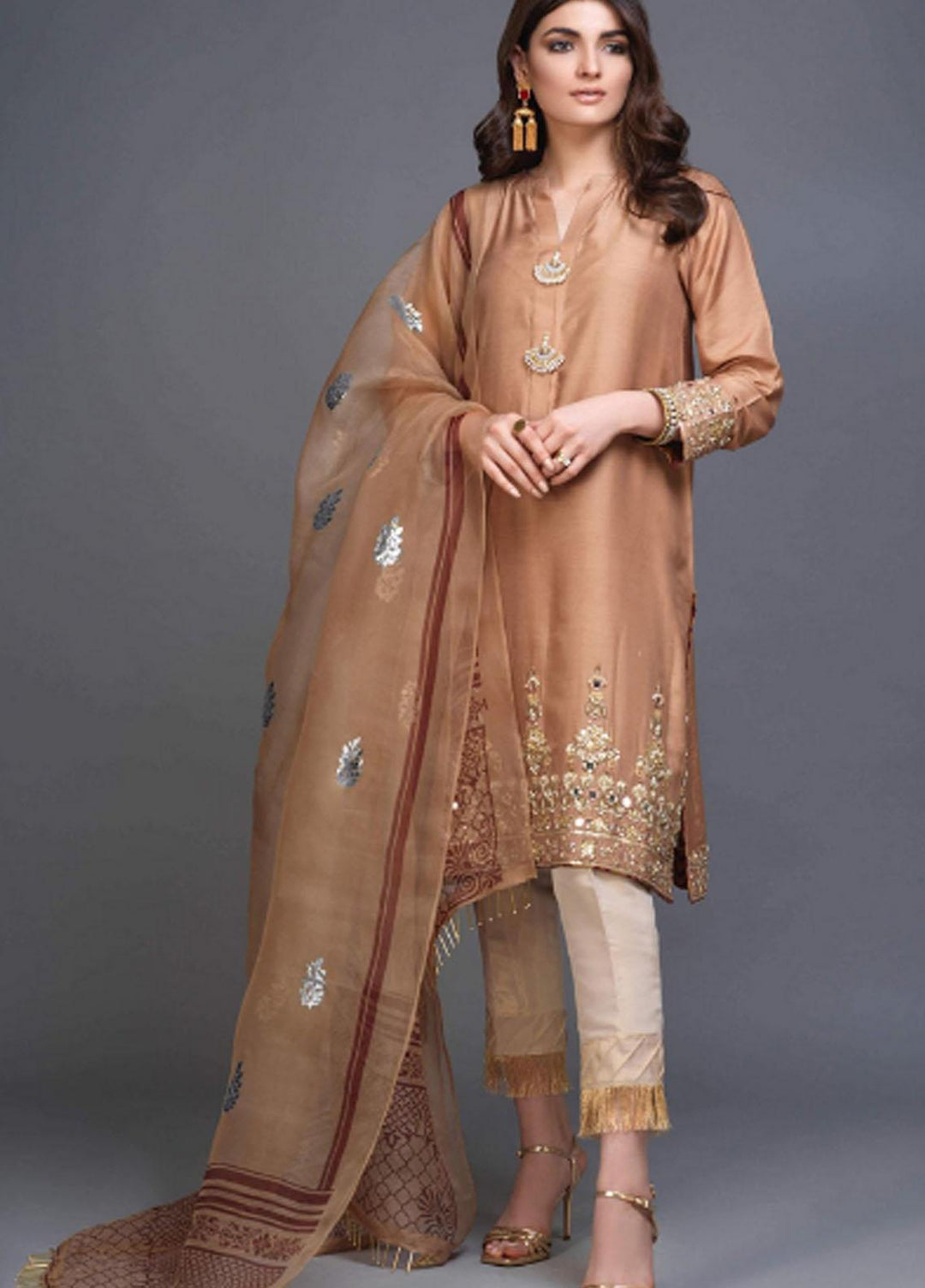 Zaaviay Pret Embroiderd Raw Silk  2 Piece ZV21RW KV2-003 Aks