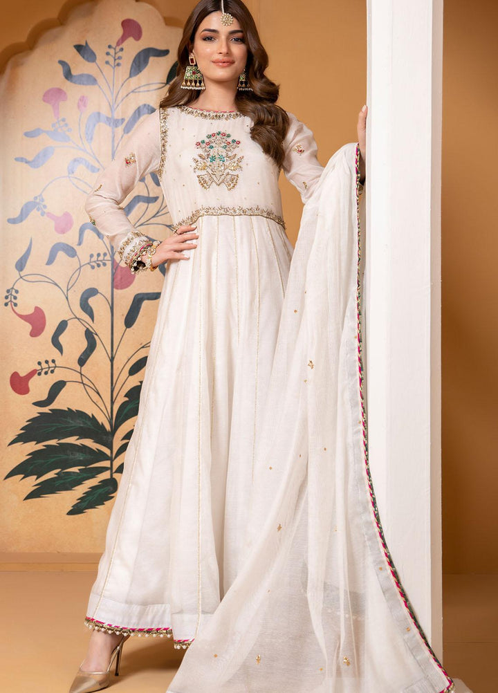 Zaaviay Luxury Pret Embroidered Khaadi Net 3 Piece Dress Pankh