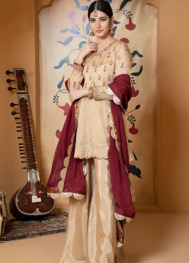 Zaaviay Luxury Pret Embroidered Organza 3 Piece Dress Sohniye