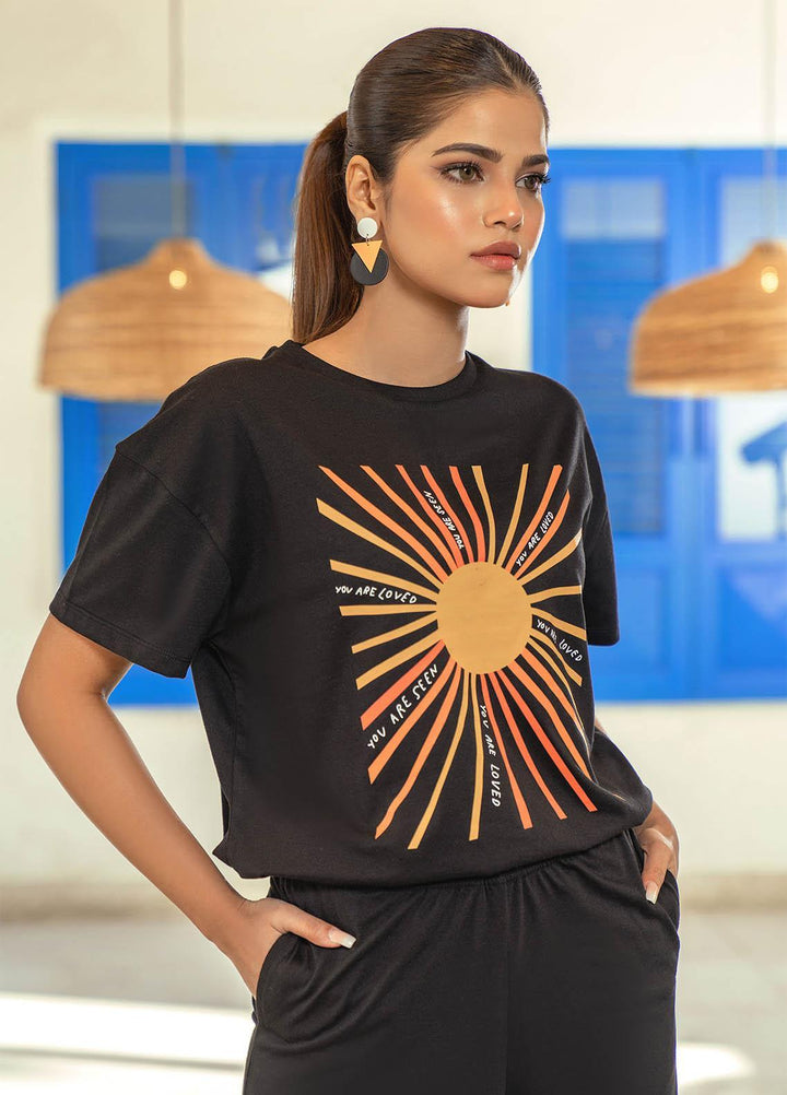 Zaaviay Pret  Cotton T-Shirt ZSZ23-007 (BLACK)