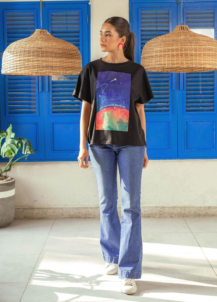 Zaaviay Pret  Cotton T-Shirt ZSZ23-005 (BLACK)