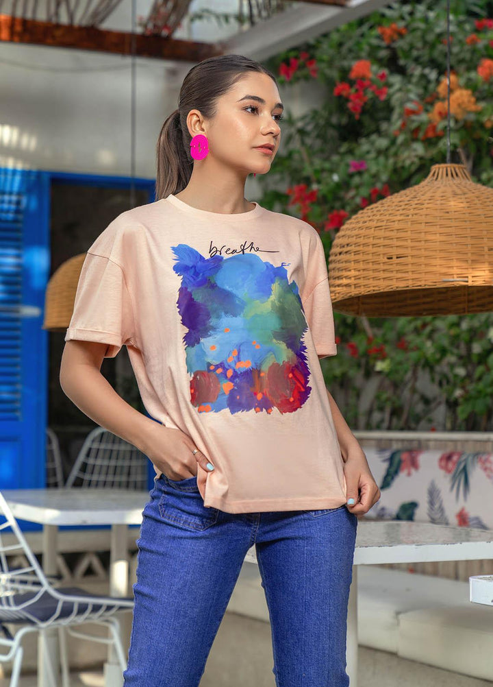 Zaaviay Pret  Cotton T-Shirt ZSZ23-004 (PINK)