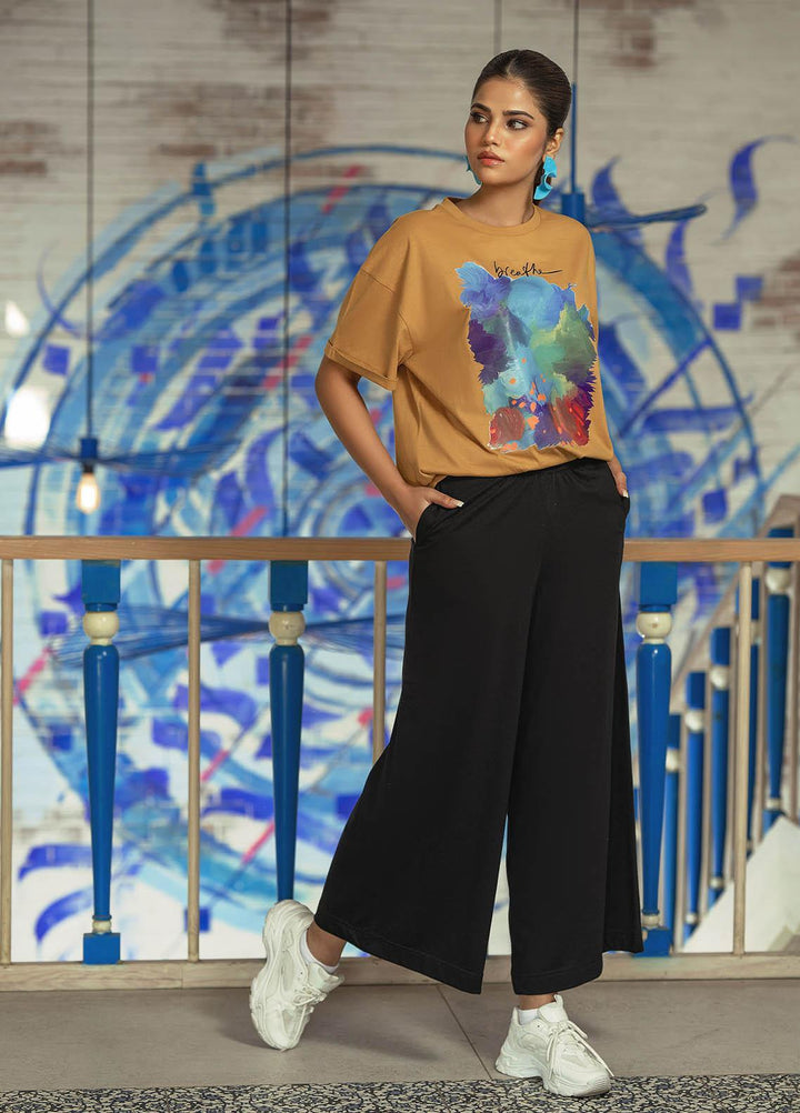 Zaaviay Pret  Cotton T-Shirt ZSZ23-003 (OCHRE)