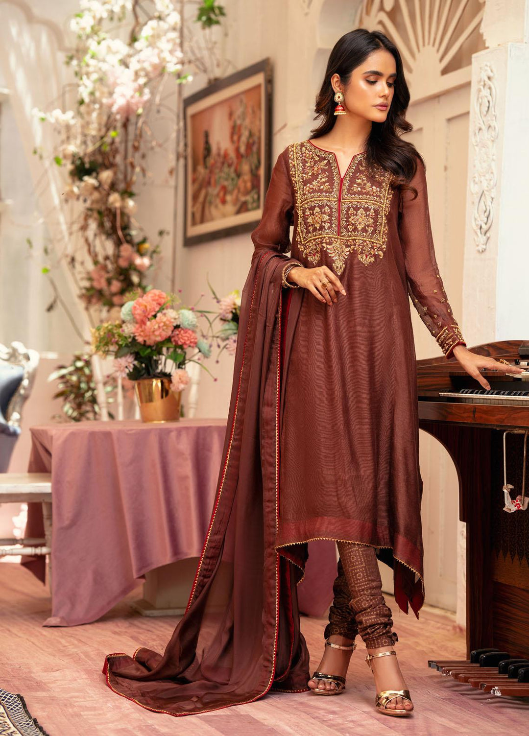 Zaaviay Festive Pret  Khaadi Net 3 Piece Suit ZV22PE ZEC22- 004 Zhileh