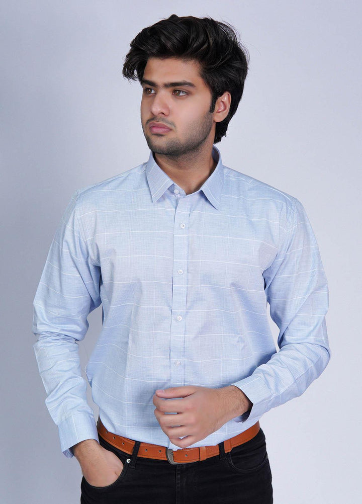 Zaeim Cotton Formal Shirt for Men -  ZM23SH Sky Blue Formals  Shirt