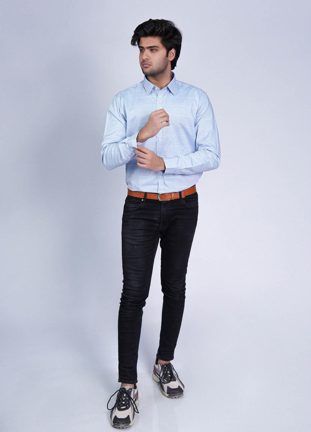 Zaeim Cotton Formal Shirt for Men -  ZM23SH Sky Blue Formals  Shirt