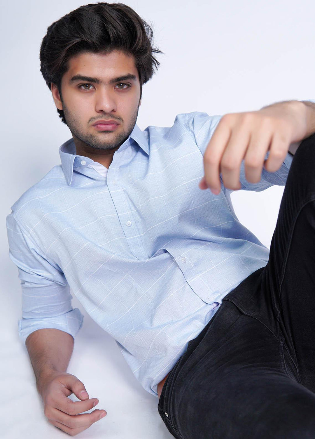 Zaeim Cotton Formal Shirt for Men -  ZM23SH Sky Blue Formals  Shirt