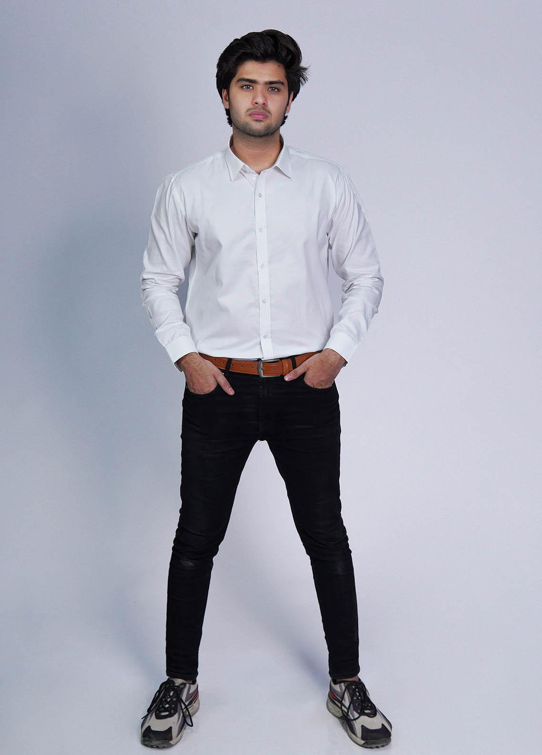 Zaeim Cotton Formal Shirt for Men -  ZM23SH White Formals Shirt