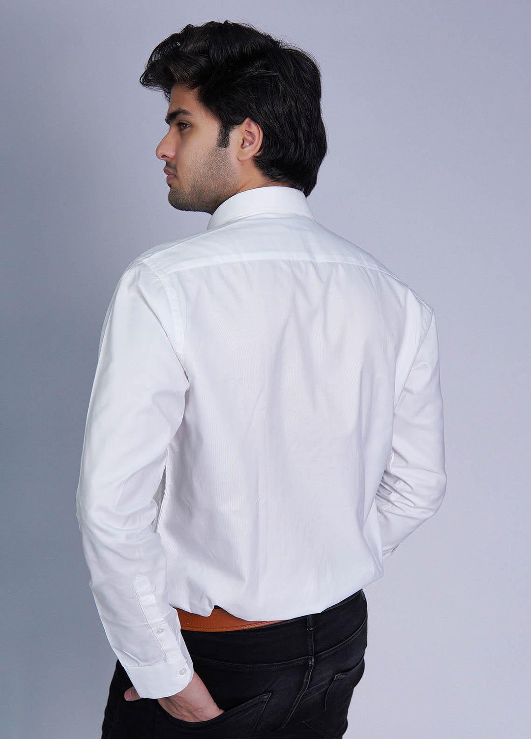 Zaeim Cotton Formal Shirt for Men -  ZM23SH White Formals Shirt