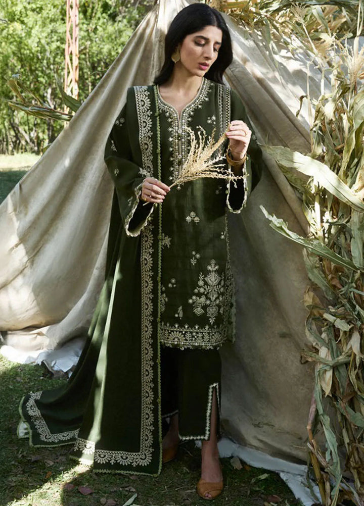 Zaha By Khadijah Shah Embroidered Jacquard Suits Unstitched 3 Piece ZL24W ZW24-01 Sabaaz - Winter Collection