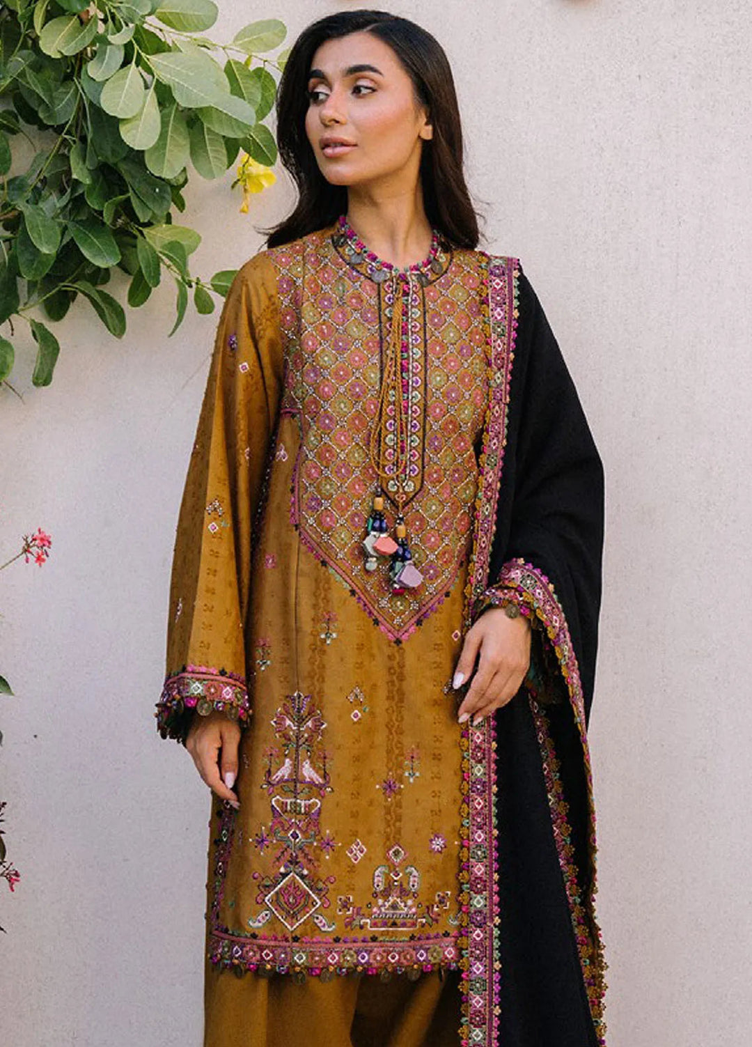 Zaha By Khadijah Shah Embroidered Jacquard Suits Unstitched 3 Piece ZL24W ZW24-03 Gulzar - Winter Collection