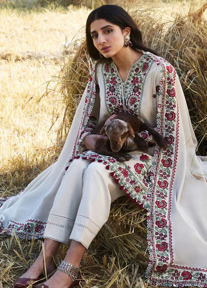 Zaha By Khadijah Shah Embroidered Karandi Suits Unstitched 3 Piece ZL24W ZW24-07 Aabroo - Winter Collection