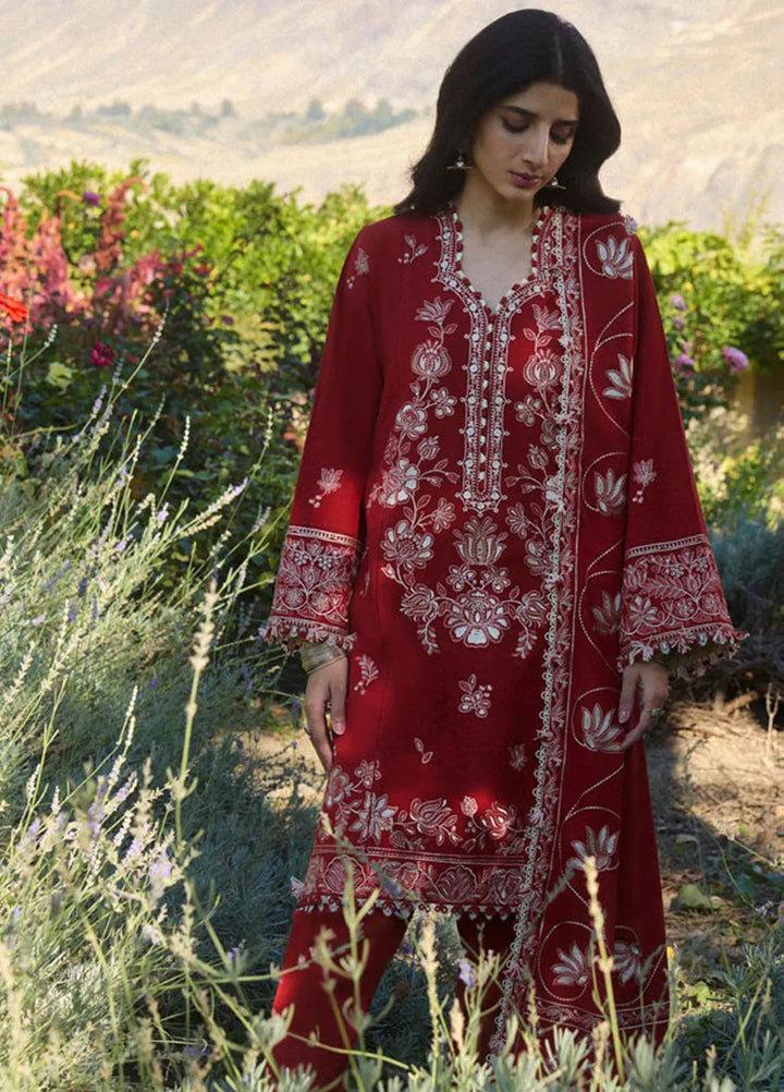 Zaha By Khadijah Shah Embroidered Khaddar Suits Unstitched 3 Piece ZL24W ZW24-02 Dilara - Winter Collection