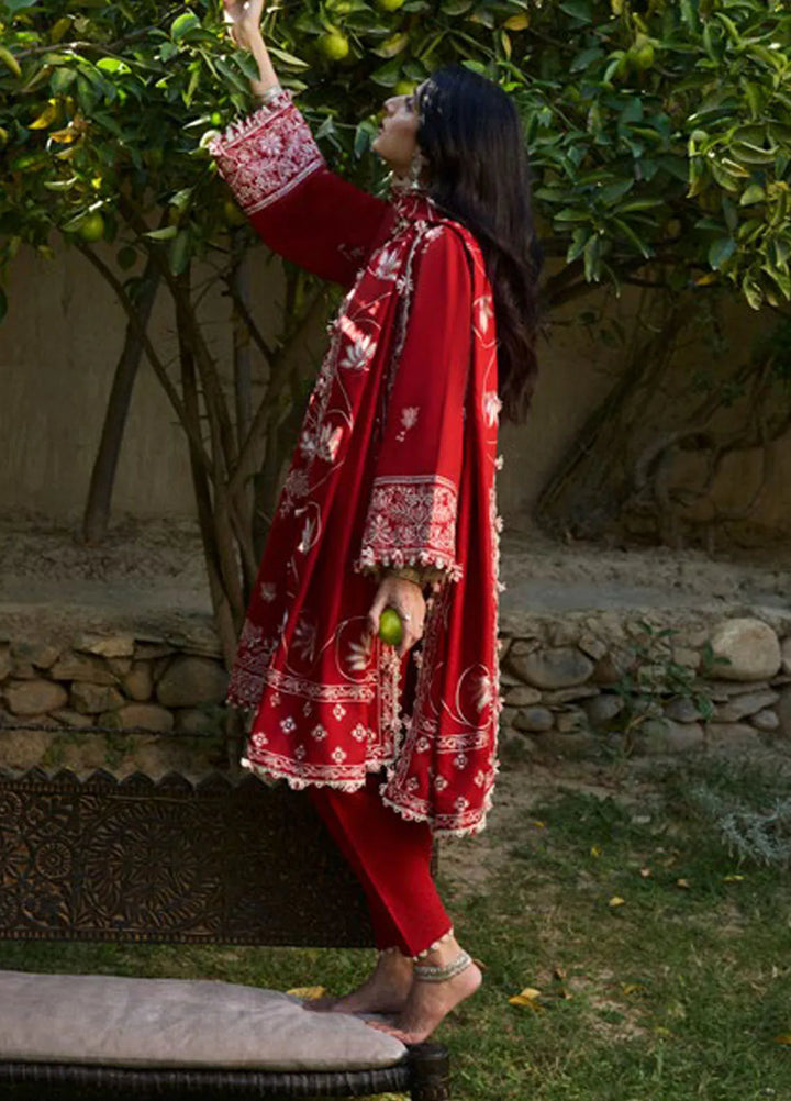 Zaha By Khadijah Shah Embroidered Khaddar Suits Unstitched 3 Piece ZL24W ZW24-02 Dilara - Winter Collection