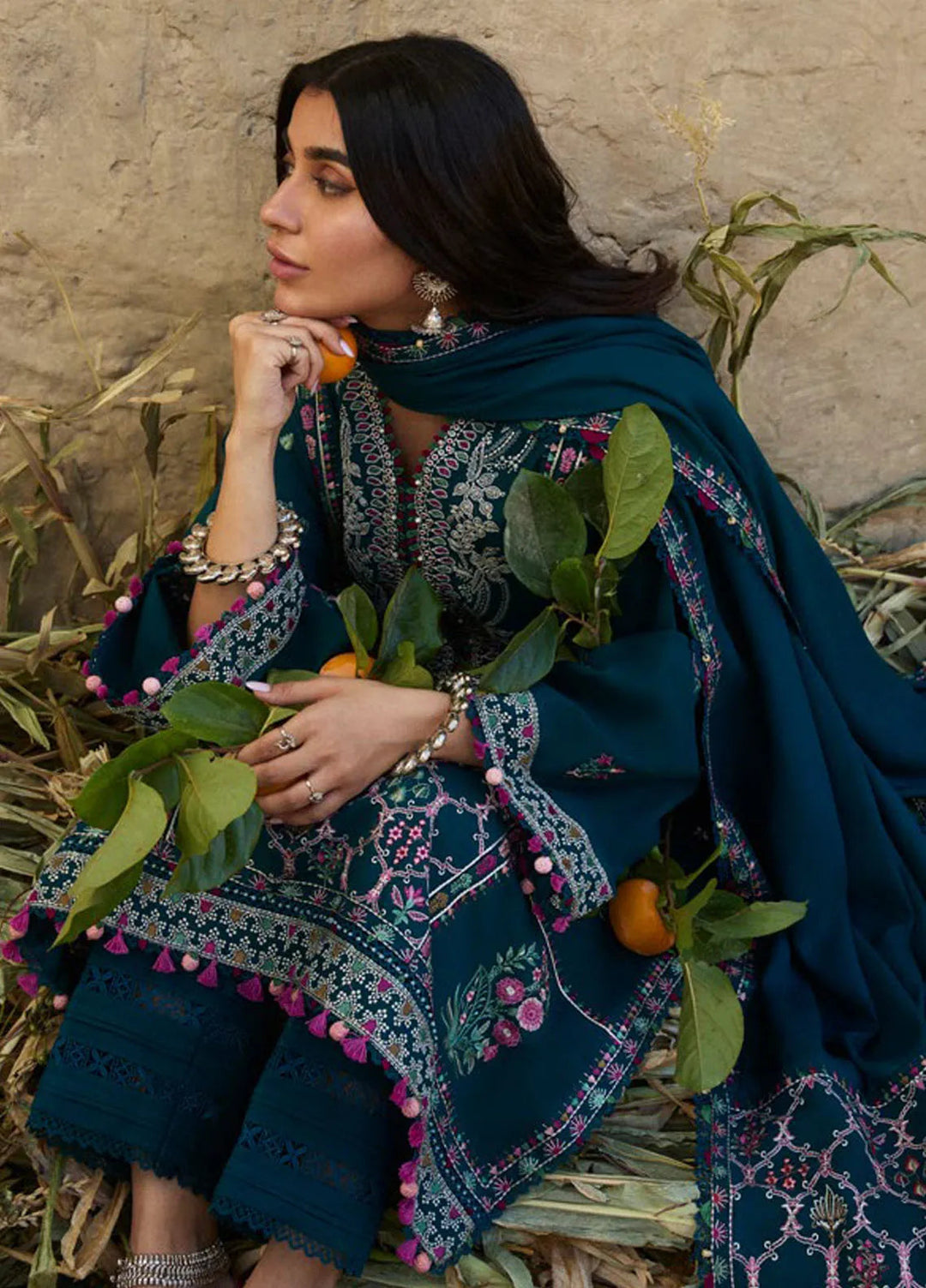 Zaha By Khadijah Shah Embroidered Khaddar Suits Unstitched 3 Piece ZL24W ZW24-05 Zumar - Winter Collection