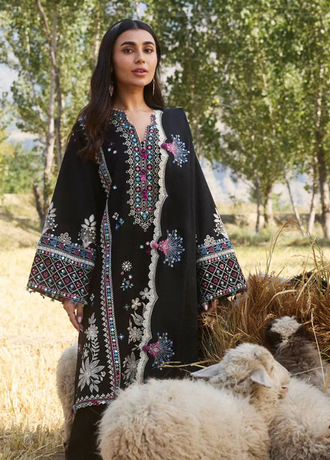 Zaha By Khadijah Shah Embroidered Khaddar Suits Unstitched 3 Piece ZL24W ZW24-06 Hazan - Winter Collection