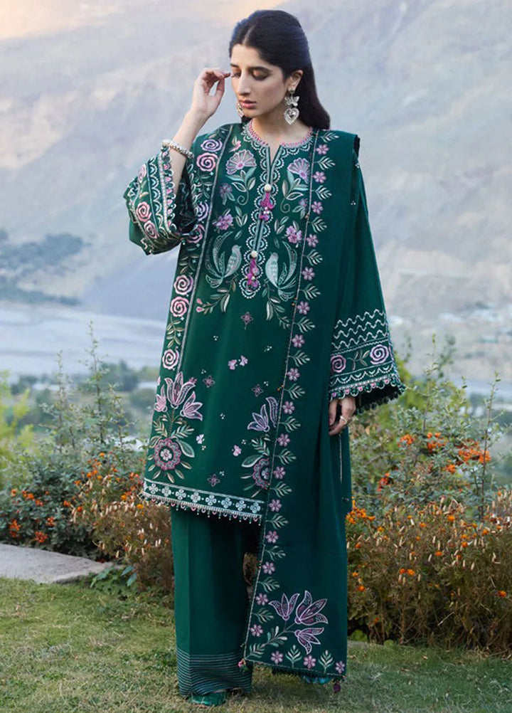 Zaha By Khadijah Shah Embroidered Khaddar Suits Unstitched 3 Piece ZL24W ZW24-11 Arsin - Winter Collection