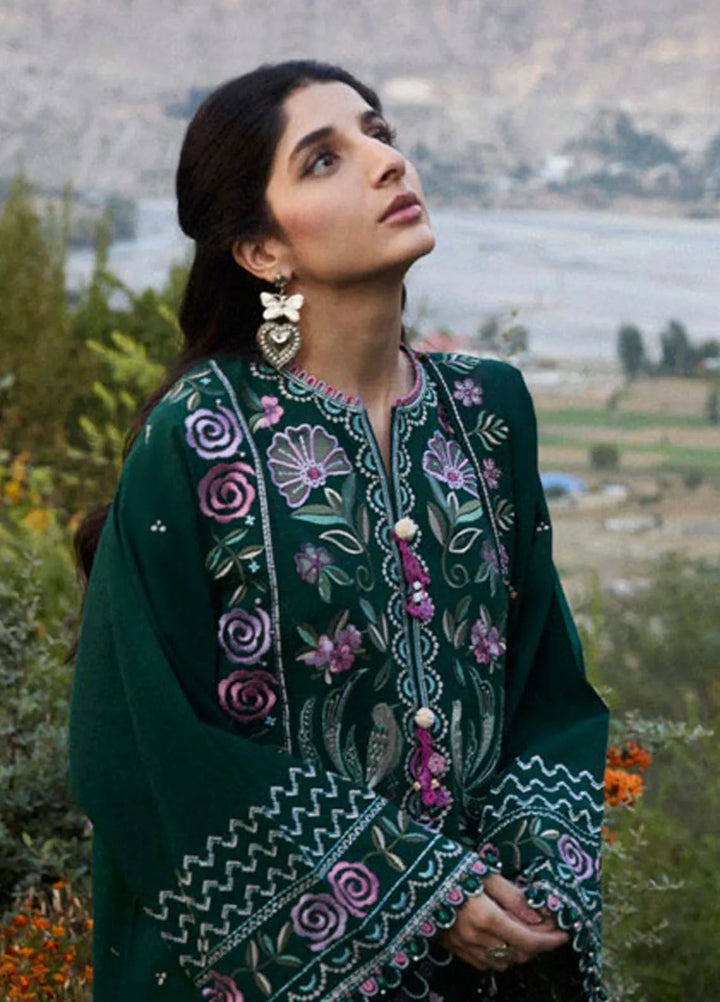 Zaha By Khadijah Shah Embroidered Khaddar Suits Unstitched 3 Piece ZL24W ZW24-11 Arsin - Winter Collection