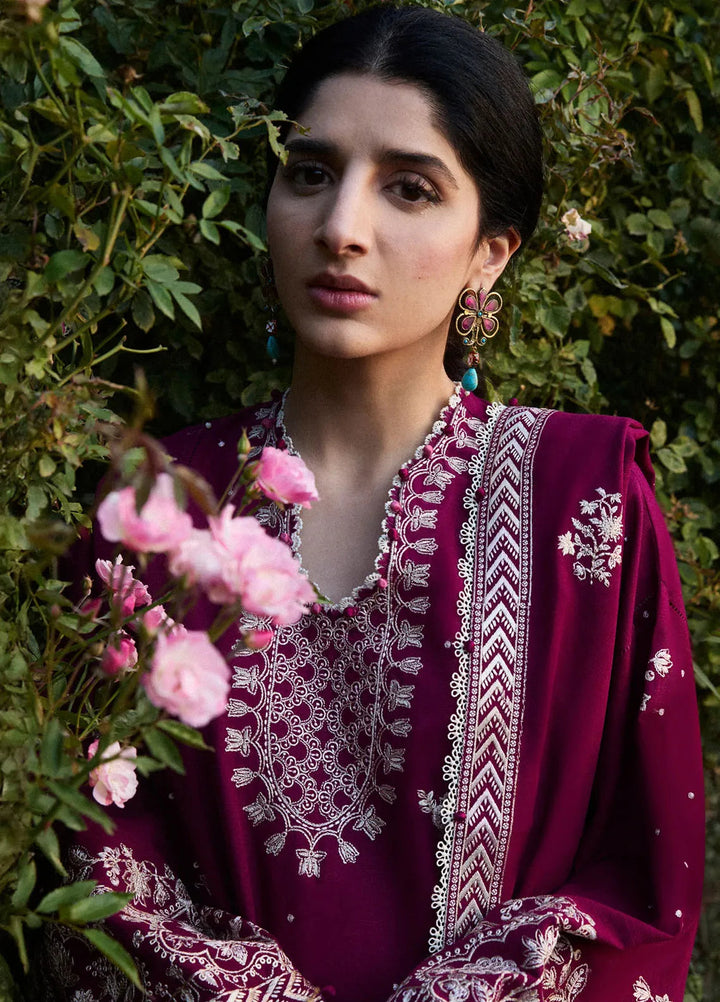 Zaha By Khadijah Shah Embroidered Khaddar Suits Unstitched 3 Piece ZL24W ZW24-12 Afreen - Winter Collection