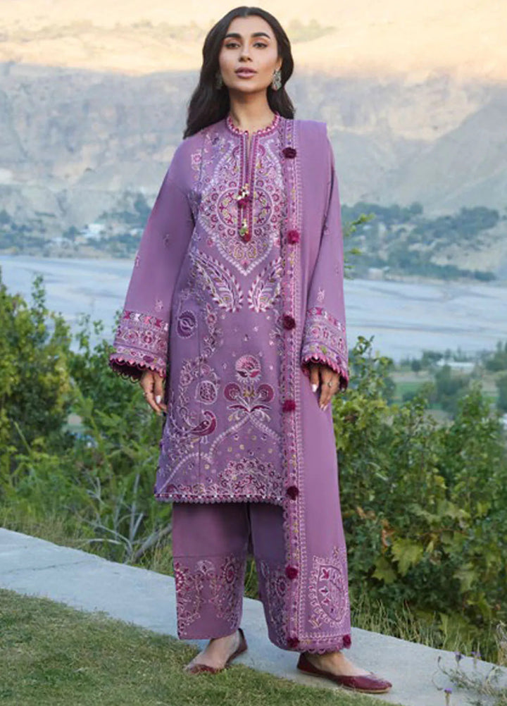 Zaha By Khadijah Shah Embroidered Khaddar Suits Unstitched 3 Piece ZL24W ZW24-13 Gulrang - Winter Collection