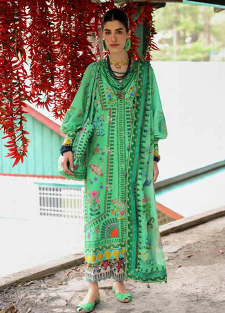 Zaha By Khadijah Shah Embroidered Lawn Suits Unstitched 3 Piece ZL25NL D-06 A Amani - Summer Collection