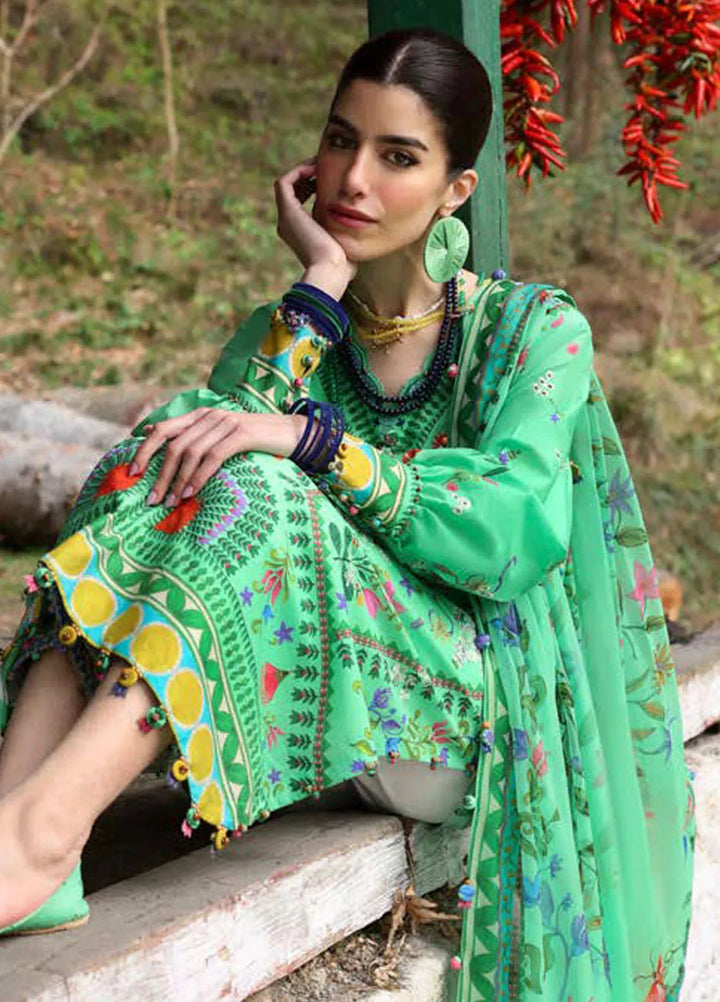 Zaha By Khadijah Shah Embroidered Lawn Suits Unstitched 3 Piece ZL25NL D-06 A Amani - Summer Collection