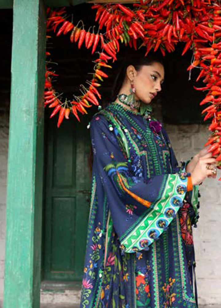 Zaha By Khadijah Shah Embroidered Lawn Suits Unstitched 3 Piece ZL25NL D-06 B Amani - Summer Collection