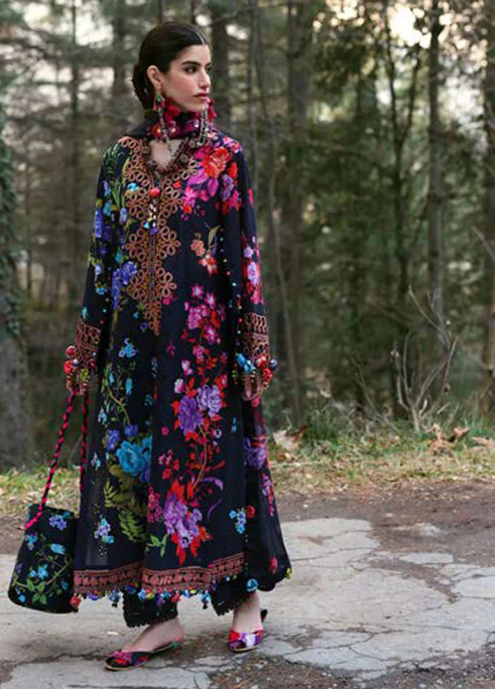 Zaha By Khadijah Shah Embroidered Lawn Suits Unstitched 3 Piece ZL25NL D-07 A Alya - Summer Collection