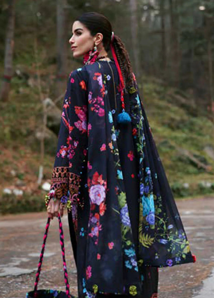 Zaha By Khadijah Shah Embroidered Lawn Suits Unstitched 3 Piece ZL25NL D-07 A Alya - Summer Collection