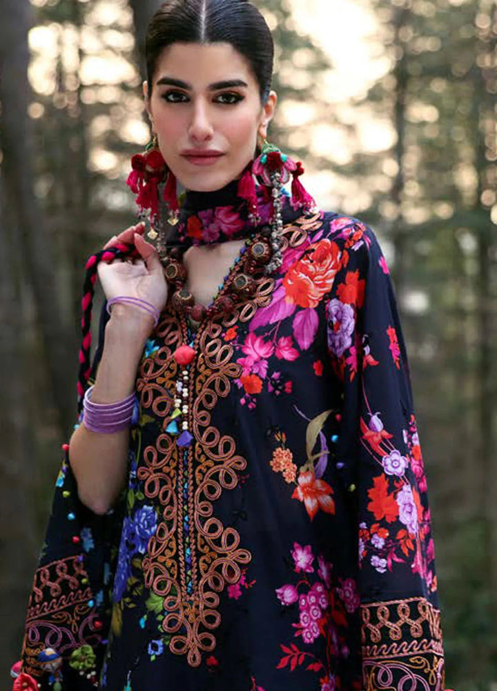 Zaha By Khadijah Shah Embroidered Lawn Suits Unstitched 3 Piece ZL25NL D-07 A Alya - Summer Collection