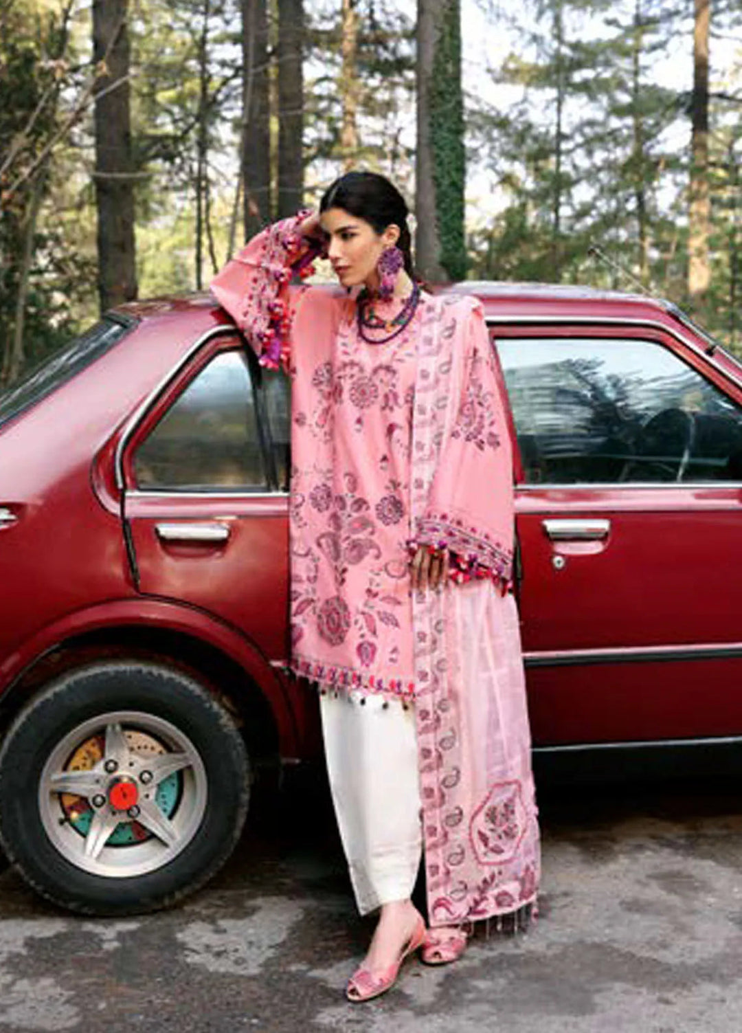 Zaha By Khadijah Shah Embroidered Lawn Suits Unstitched 3 Piece ZL25NL D-09 B Zariah - Summer Collection