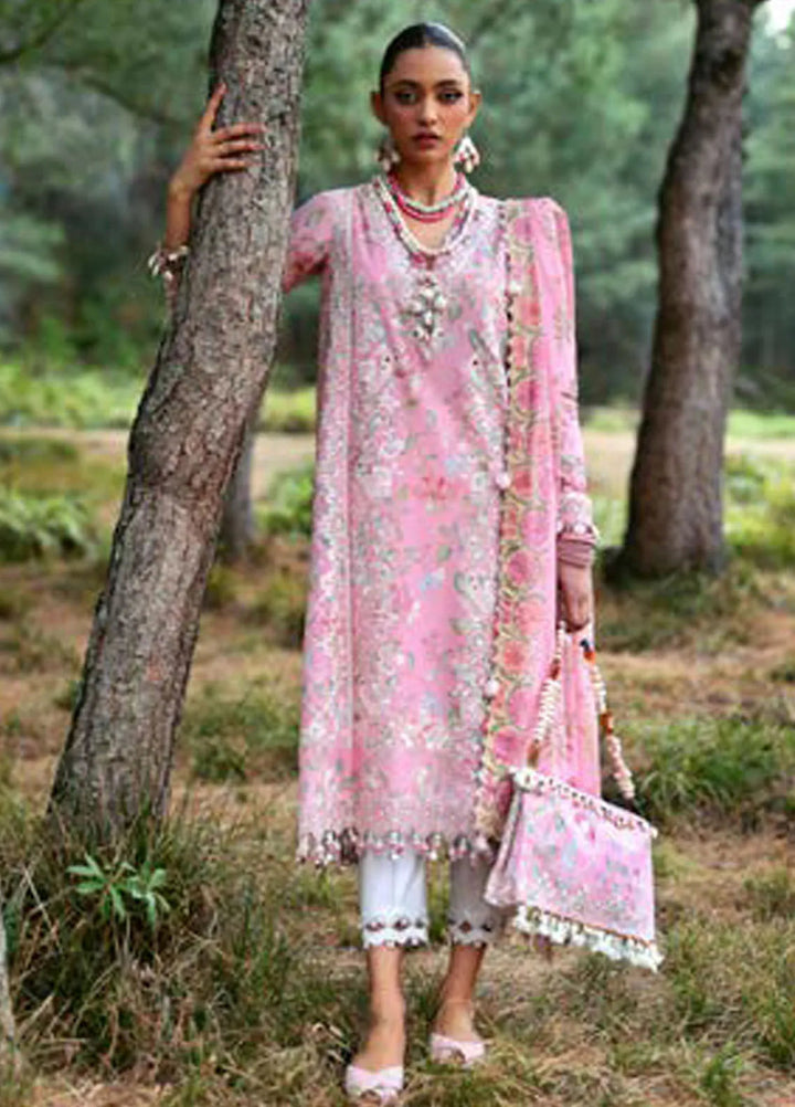Zaha By Khadijah Shah Embroidered Lawn Suits Unstitched 3 Piece ZL25NL D-01 A Zayana - Summer Collection