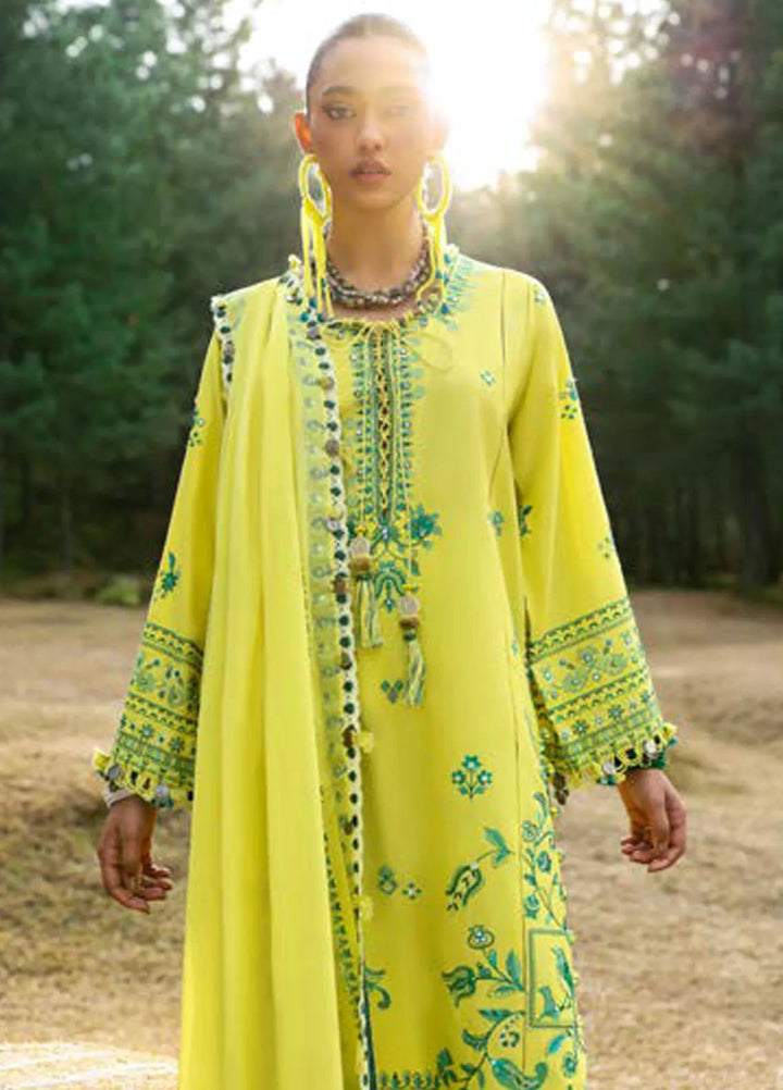 Zaha By Khadijah Shah Embroidered Lawn Suits Unstitched 3 Piece ZL25NL D-10 B Elaya - Summer Collection