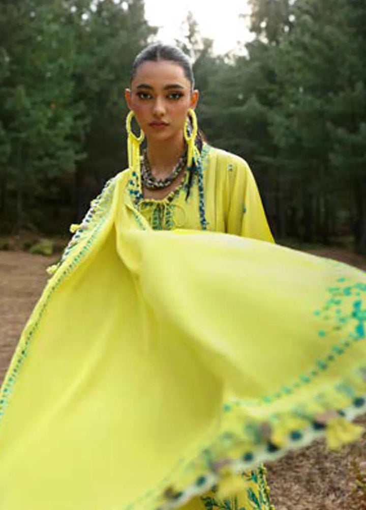 Zaha By Khadijah Shah Embroidered Lawn Suits Unstitched 3 Piece ZL25NL D-10 B Elaya - Summer Collection