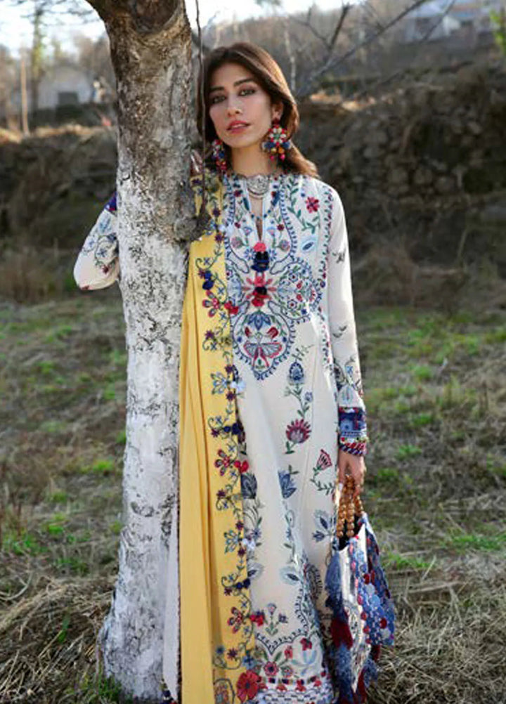 Zaha By Khadijah Shah Embroidered Lawn Suits Unstitched 3 Piece ZL25NL D-11 B Kashur - Summer Collection