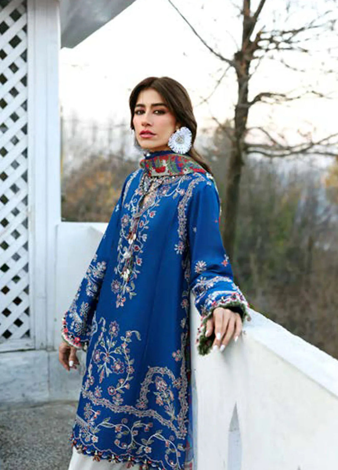 Zaha By Khadijah Shah Embroidered Lawn Suits Unstitched 3 Piece ZL25NL D-15 B Maya - Summer Collection