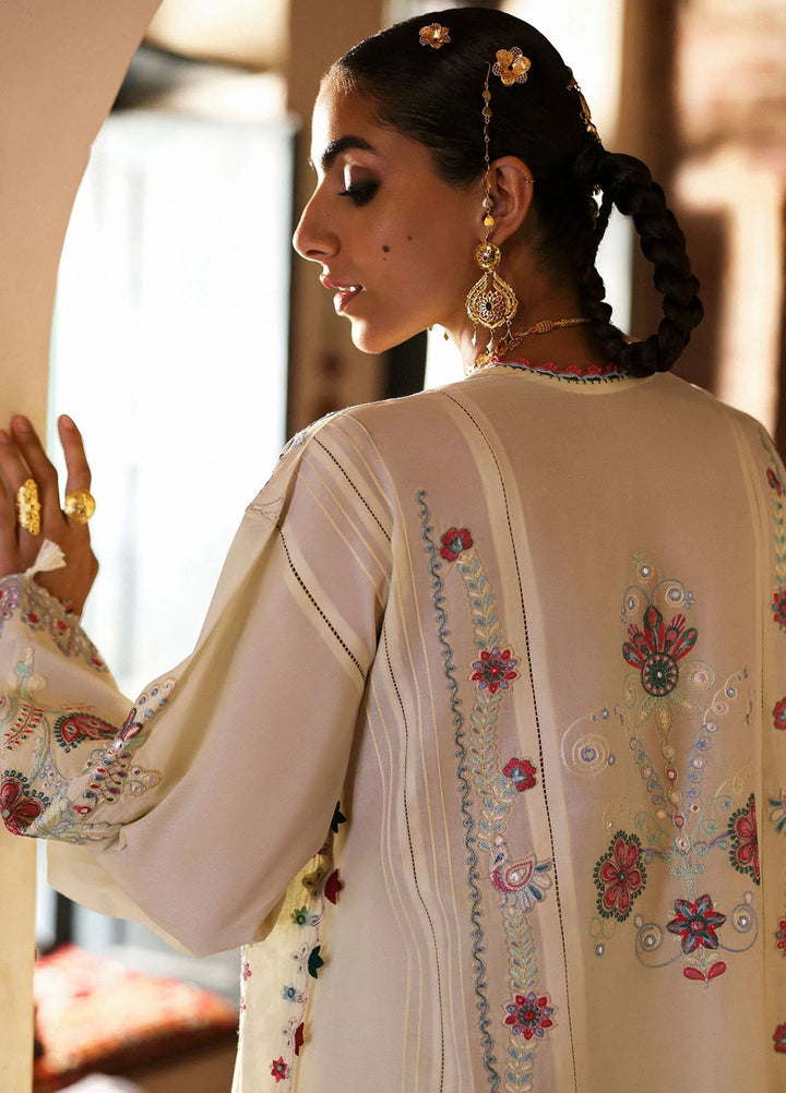 Zaha by Khadijah Shah Embroidered Lawn Suits Unstitched 3 Piece ZL25UF D-01 Meherbano - Festive Collection