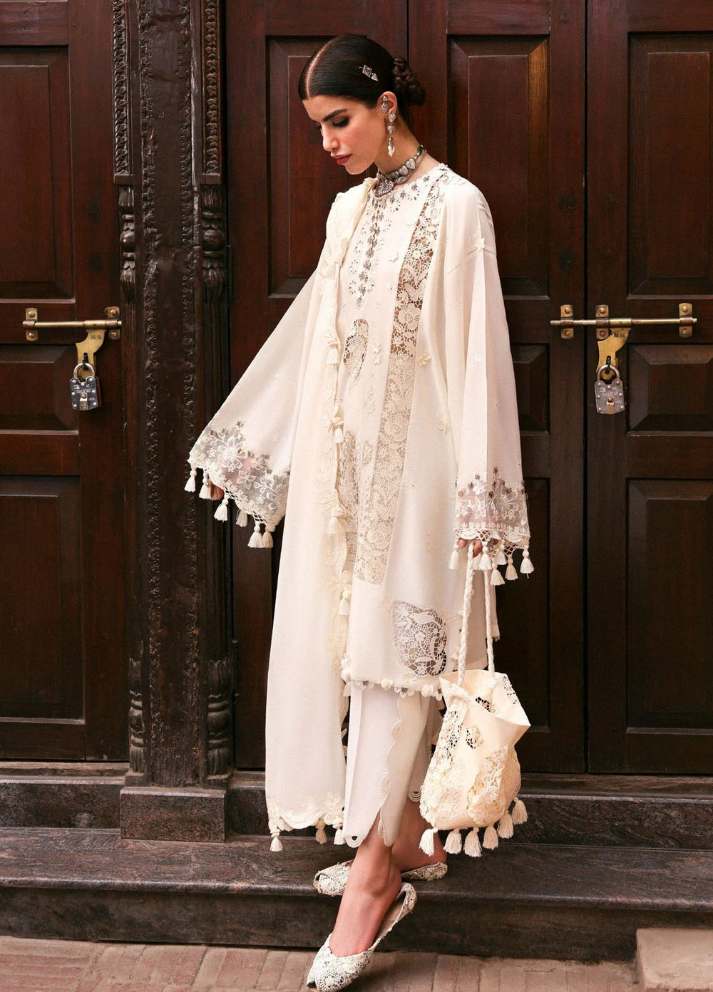 Zaha by Khadijah Shah Embroidered Lawn Suits Unstitched 3 Piece ZL25UF D-02 Gulbahar - Festive Collection
