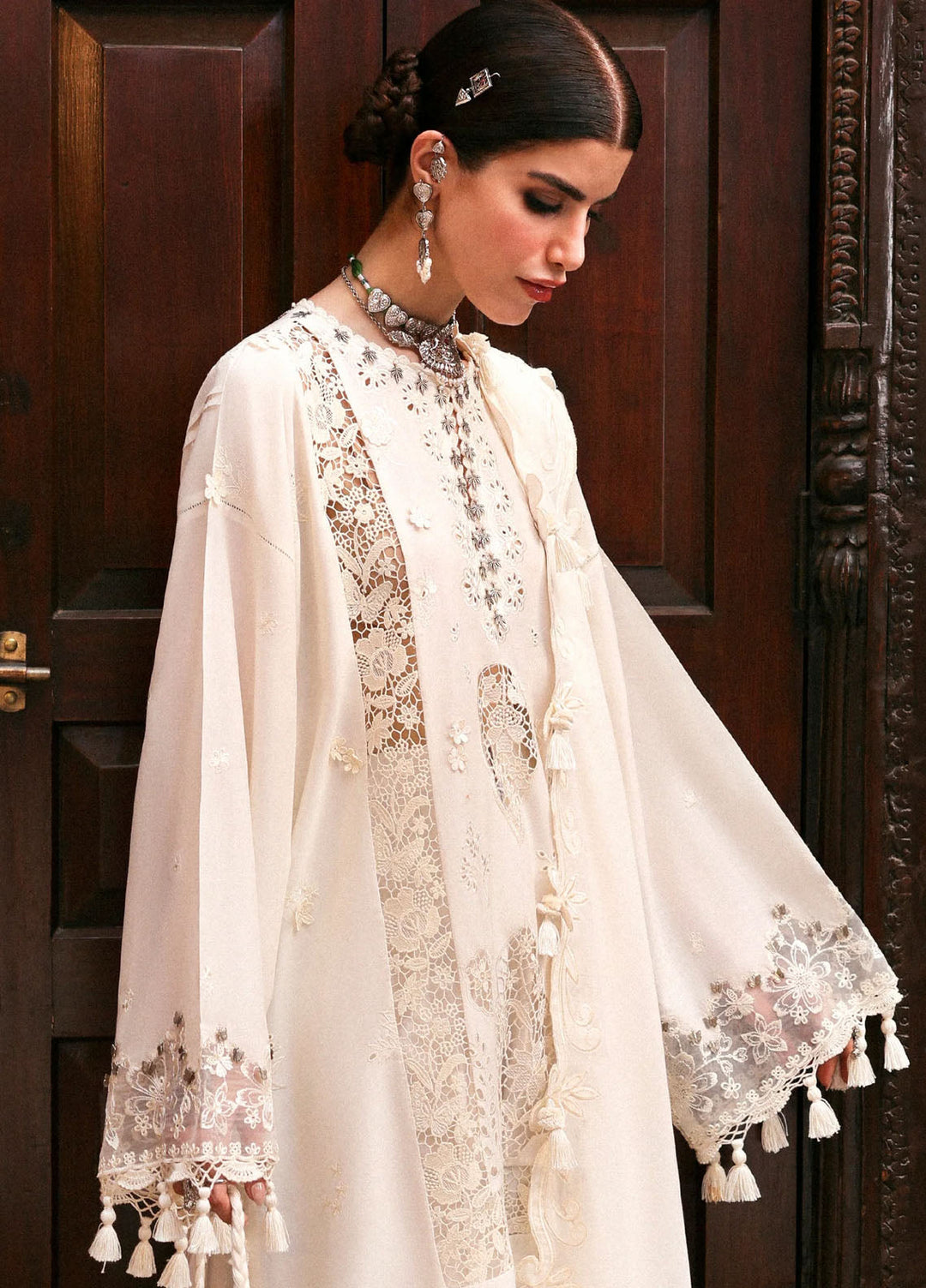 Zaha by Khadijah Shah Embroidered Lawn Suits Unstitched 3 Piece ZL25UF D-02 Gulbahar - Festive Collection