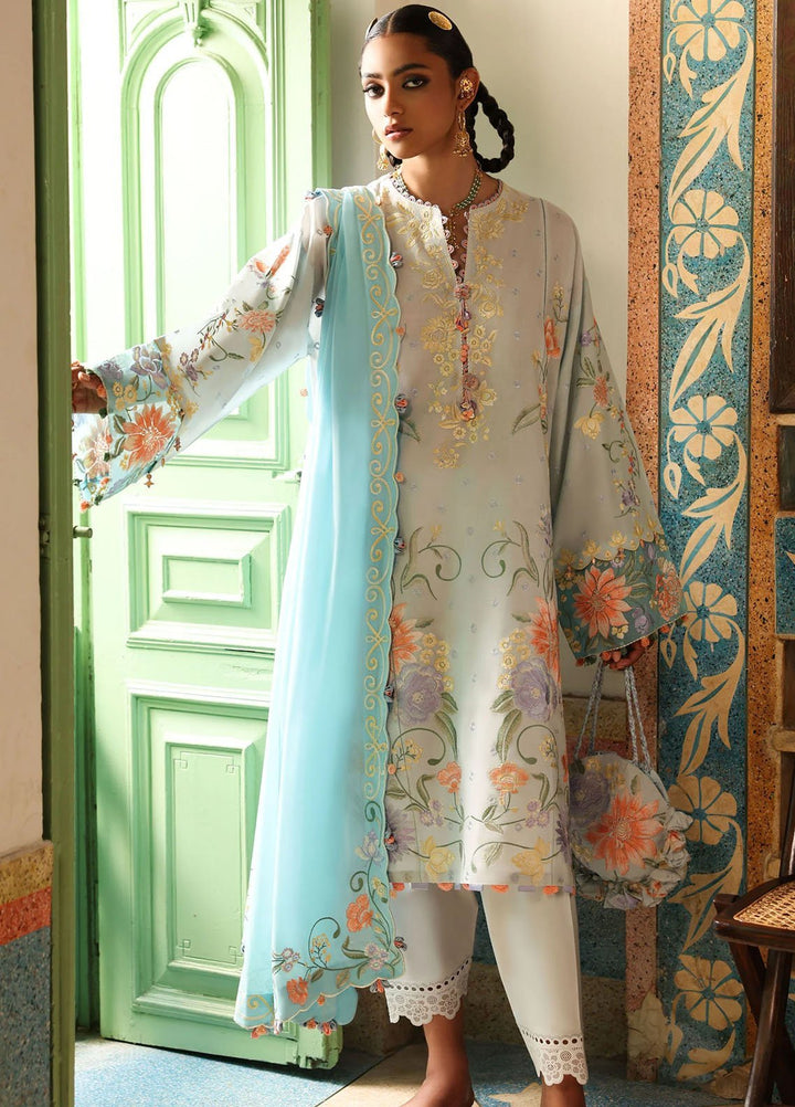 Zaha by Khadijah Shah Embroidered Lawn Suits Unstitched 3 Piece ZL25UF D-03 Shehrbano - Festive Collection