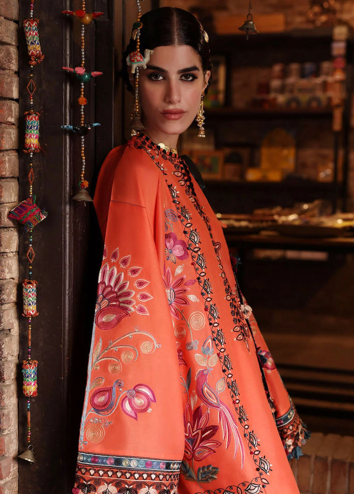 Zaha by Khadijah Shah Embroidered Lawn Suits Unstitched 3 Piece ZL25UF D-06 Rangrez - Festive Collection