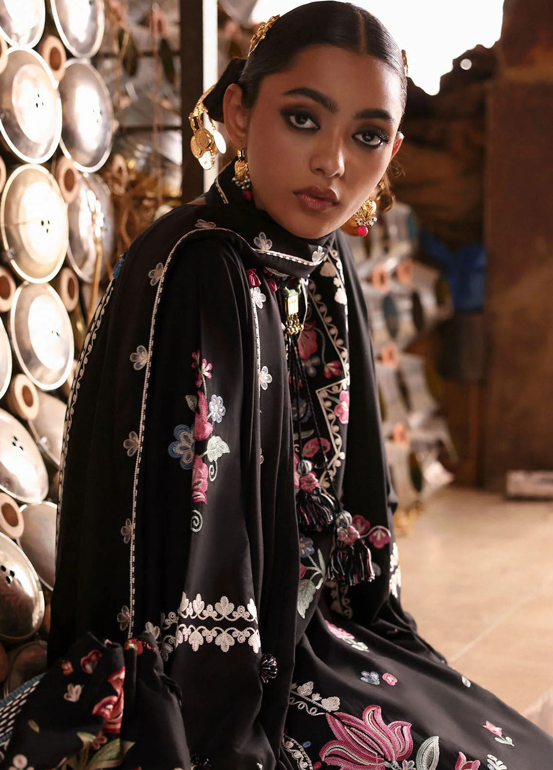 Zaha by Khadijah Shah Embroidered Lawn Suits Unstitched 3 Piece ZL25UF D-07 Zeenat - Festive Collection