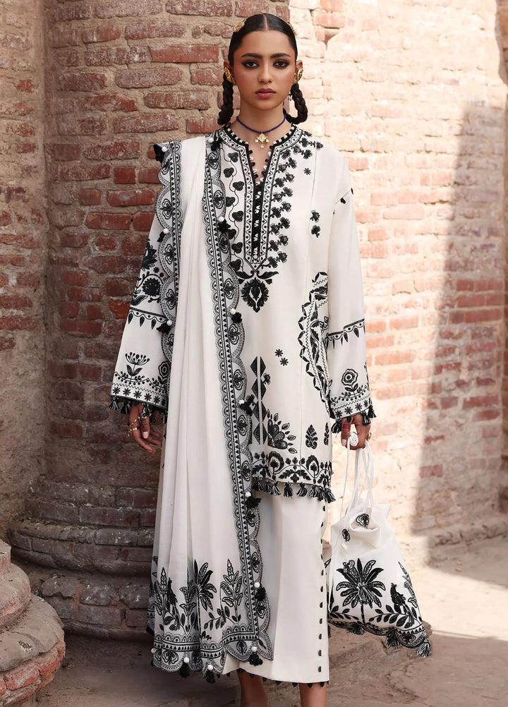 Zaha by Khadijah Shah Embroidered Lawn Suits Unstitched 3 Piece ZL25UF D-08 Zarmina - Festive Collection