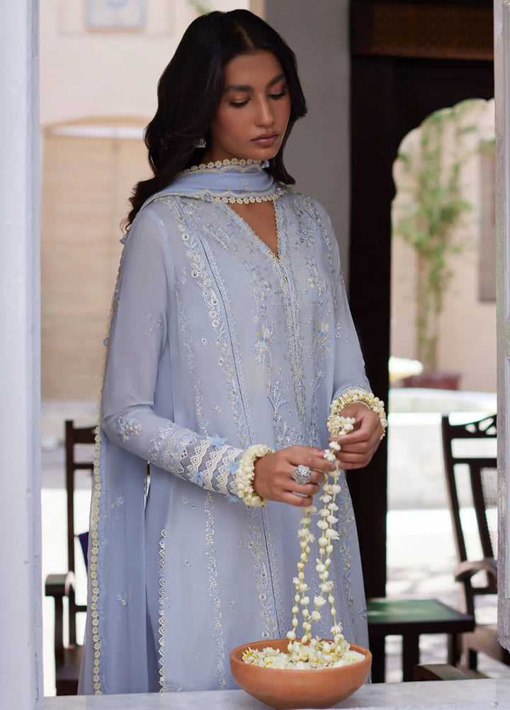 Zaha Embroidered Lawn Suit Unstitched 3 Piece ZL24F D-01 Mira - Festive Collection