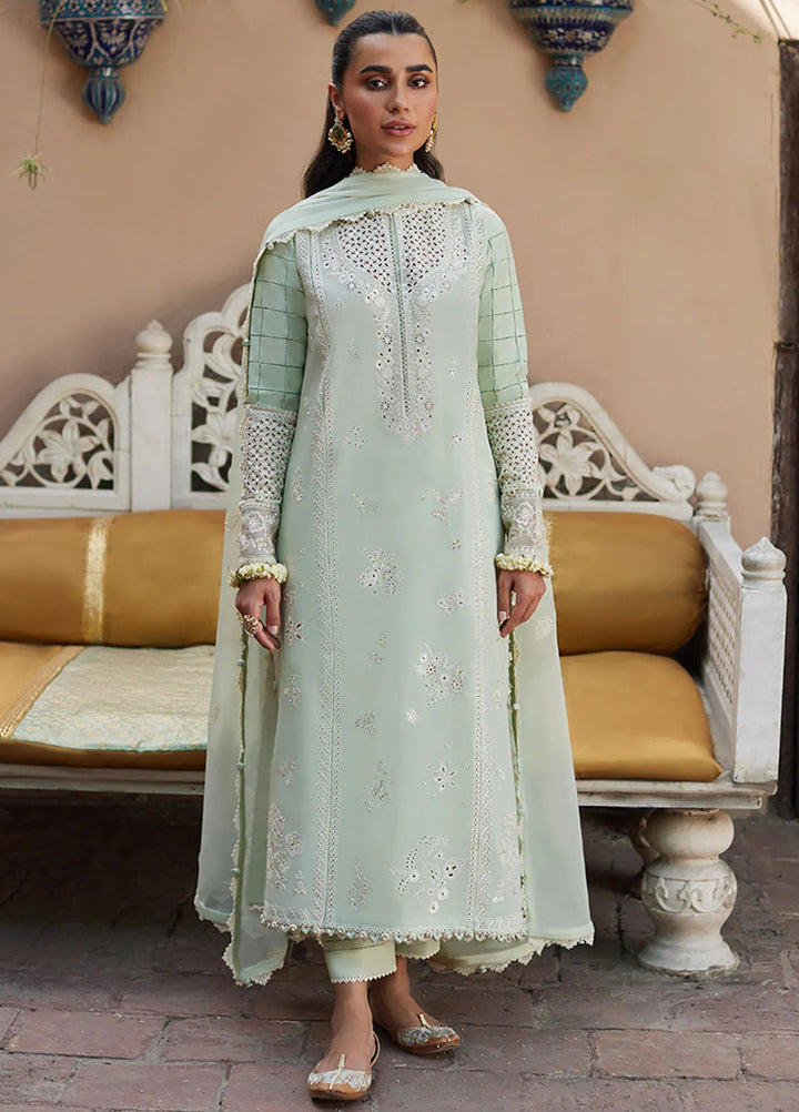 Zaha Embroidered Lawn Suit Unstitched 3 Piece ZL24F D-02 Aira - Festive Collection